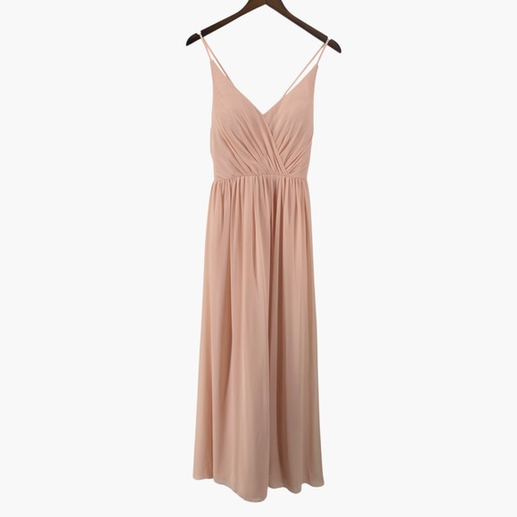 Bill Levkoff Dresses & Skirts - Bill Levkoff Peach Pink Surplice Maxi Dress Size 6